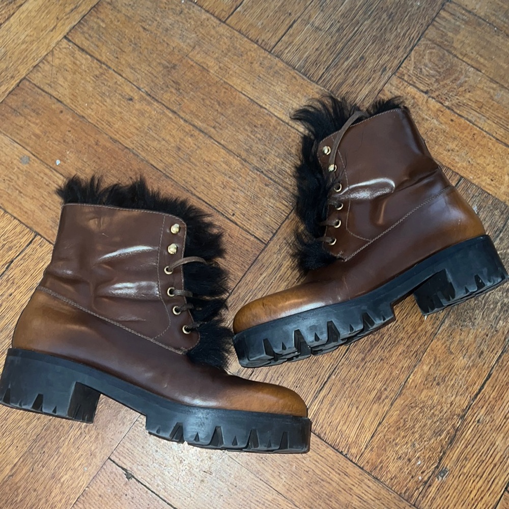 Prada fur lined boots!
